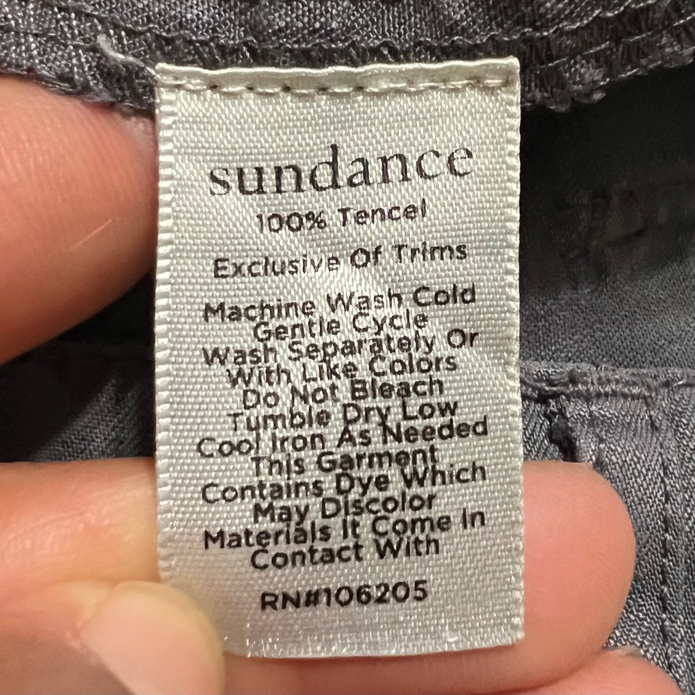Sundance Celine Tencel Wide Leg Pleated Pants in Dark Grey Size P6‎ - Picture 13 of 13